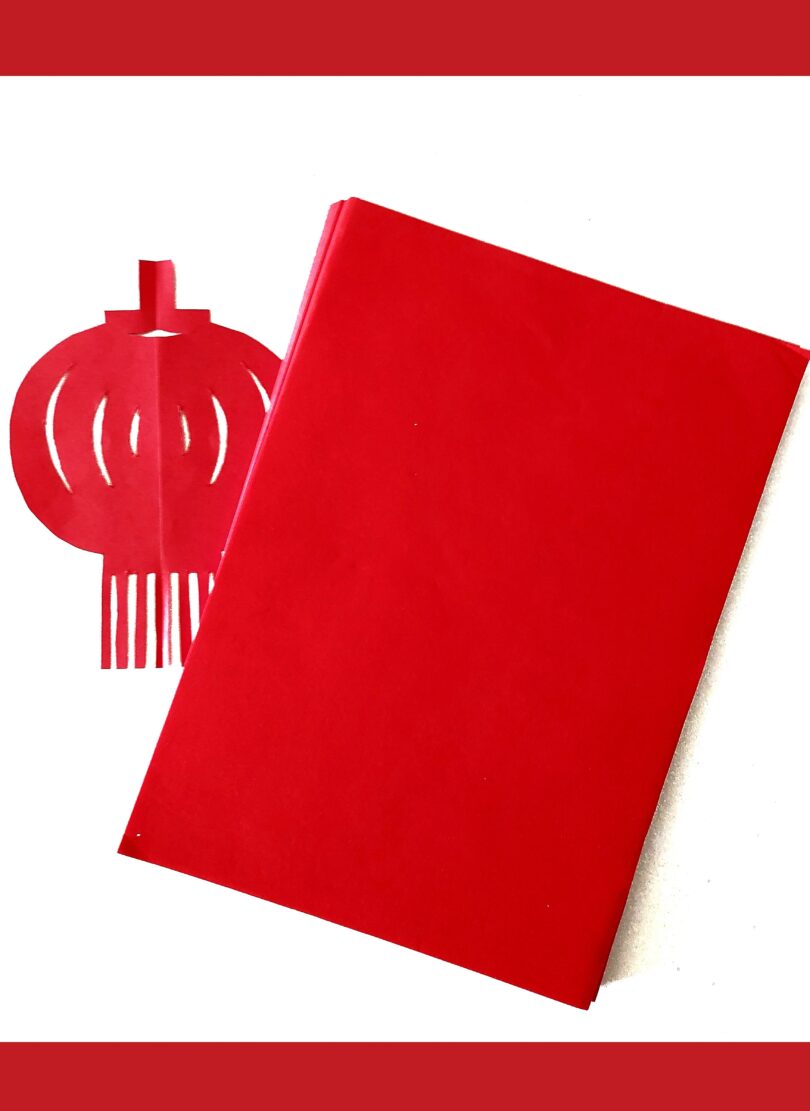 Carta da intaglio A4 colore rosso